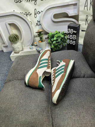 Adidas Beige Brown Retro Runner Silhouette Suede And Textile Upper Lifestyle Sneakers 6