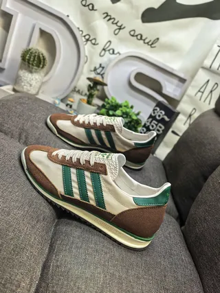Adidas Beige Brown Retro Runner Silhouette Suede And Textile Upper Lifestyle Sneakers 7