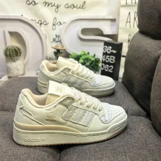 Adidas Beige Gray Low-Top Padded Collar Lifestyle Sneakers