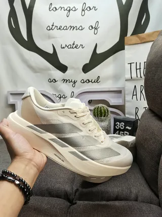 Adidas Beige Silver Mesh Upper Sculpted Foam Midsole Lifestyle Sneakers 5