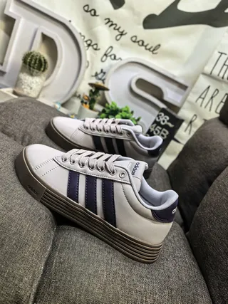 Adidas Beige Yellow Low-Top Three-Stripe Side Panel Lifestyle Sneakers 17