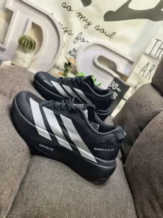 Adidas Black and Silver Three-Stripe Lifestyle Sneakers 7