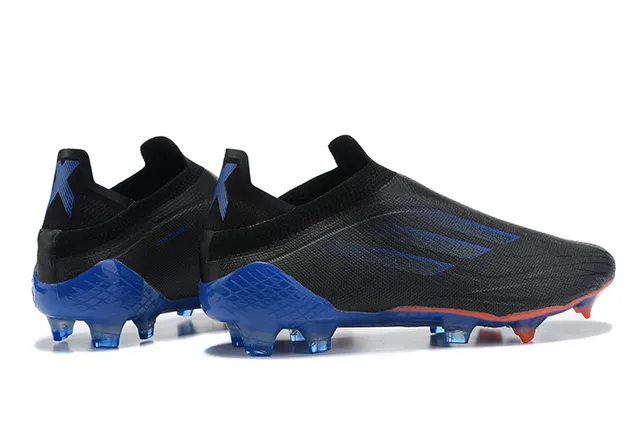 Adidas Black Blue Sock-Fit Collar Translucent Cage Firm-Ground Soccer Shoes 5