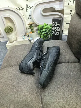 Adidas Black Velcro Strap Closure Perforated Toe Box Lifestyle Sneakers 6