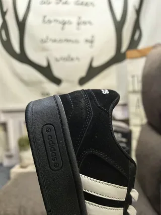 Adidas Black White Low-Top Cupsole Lifestyle Sneakers 3