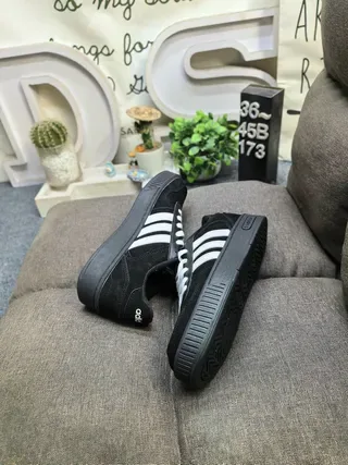 Adidas Black White Low-Top Cupsole Lifestyle Sneakers 6