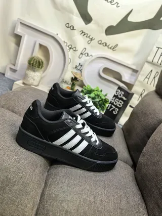 Adidas Black White Low-Top Cupsole Lifestyle Sneakers 9