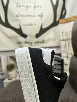 Adidas Black White Slip-On Elastic Cross-Strap Lifestyle Sneakers 3