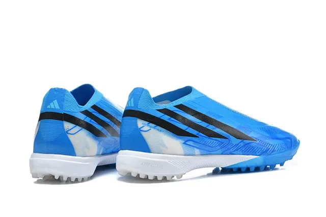 Adidas Bleu Noir Basse Upper Synthétique Asymétrique Lacing Cage Turf Chaussures de Football 5