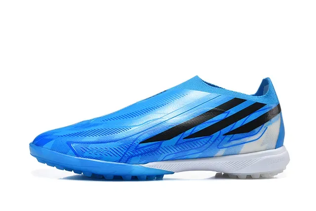 Adidas Bleu Noir Basse Upper Synthétique Asymétrique Lacing Cage Turf Chaussures de Football 10
