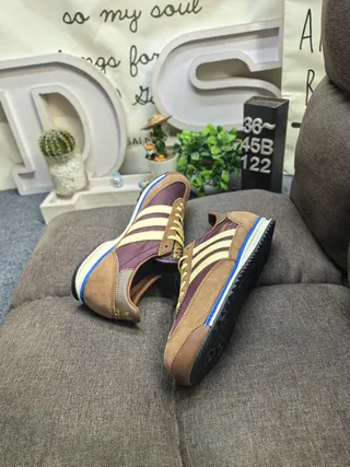 Adidas Brown Multicolor Leopard-Print Upper Three White Stripes Lifestyle Sneakers 6