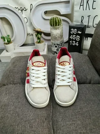 Adidas Campus Beige and Red Lifestyle Sneakers 10