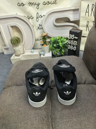 Adidas Campus Black and Pink Suede Lifestyle Sneakers 8