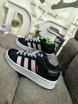 Adidas Campus Black and White Lifestyle Sneakers 7