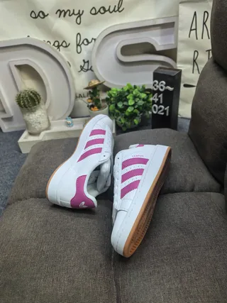 Adidas Campus Black and White Suede Lifestyle Sneakers 6