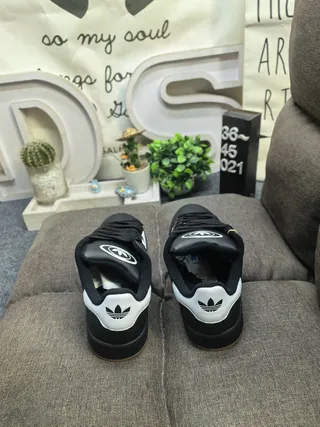 Adidas Campus Black and White Suede Lifestyle Sneakers 18