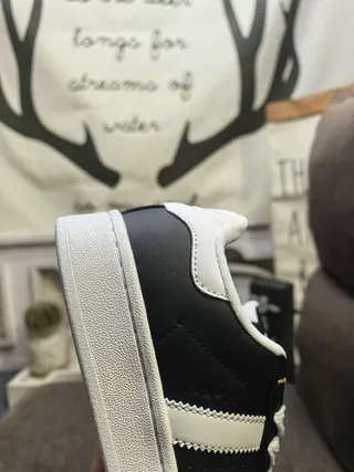Adidas Campus Black and White Suede Lifestyle Sneakers 23