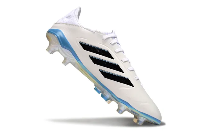 Adidas Copa Pure White and Light Blue Firm-Ground Soccer Shoes 2