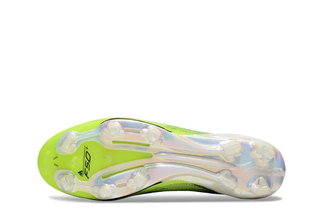 Adidas F50 Green Purple Low-Cut Knit Upper Three-Stripe Graphic Overlay Firm-Ground Soccer Shoes 6