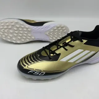 Adidas F50 Messi Gold Black Artificial-Grass Soccer Shoes