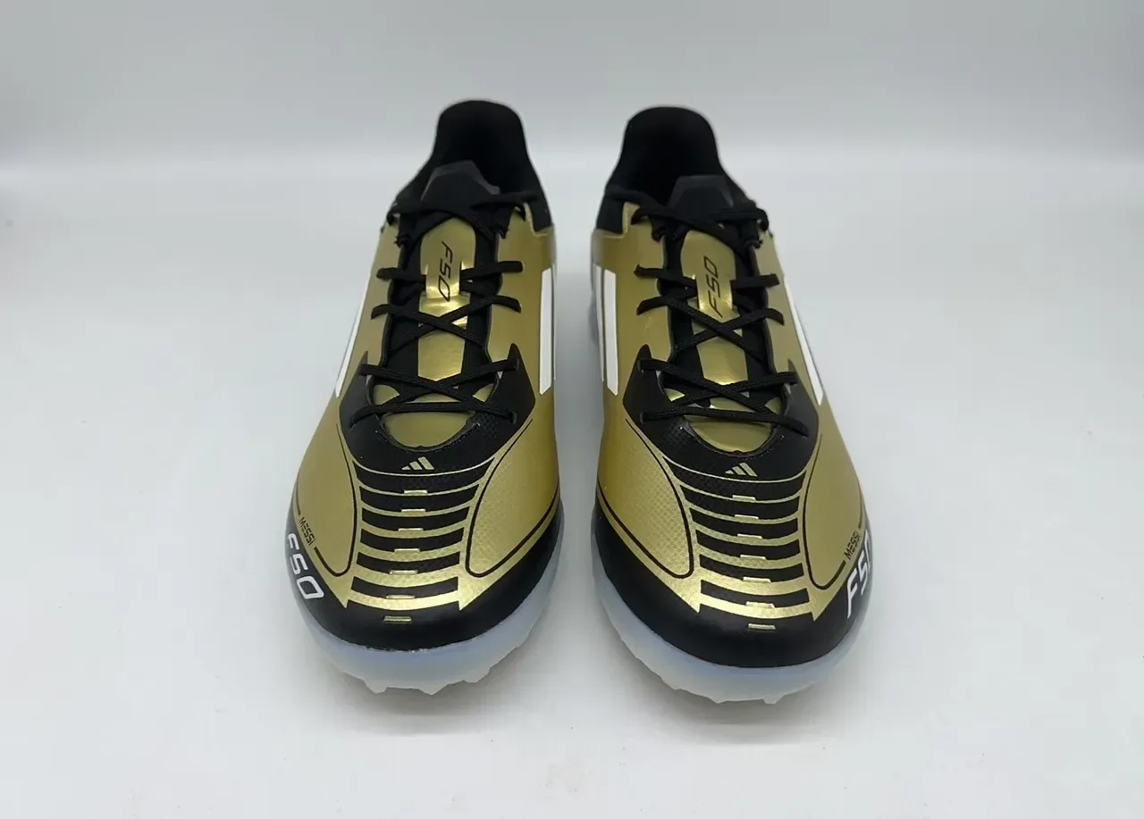 Adidas F50 Messi Gold Black Artificial-Grass Soccer Shoes 2