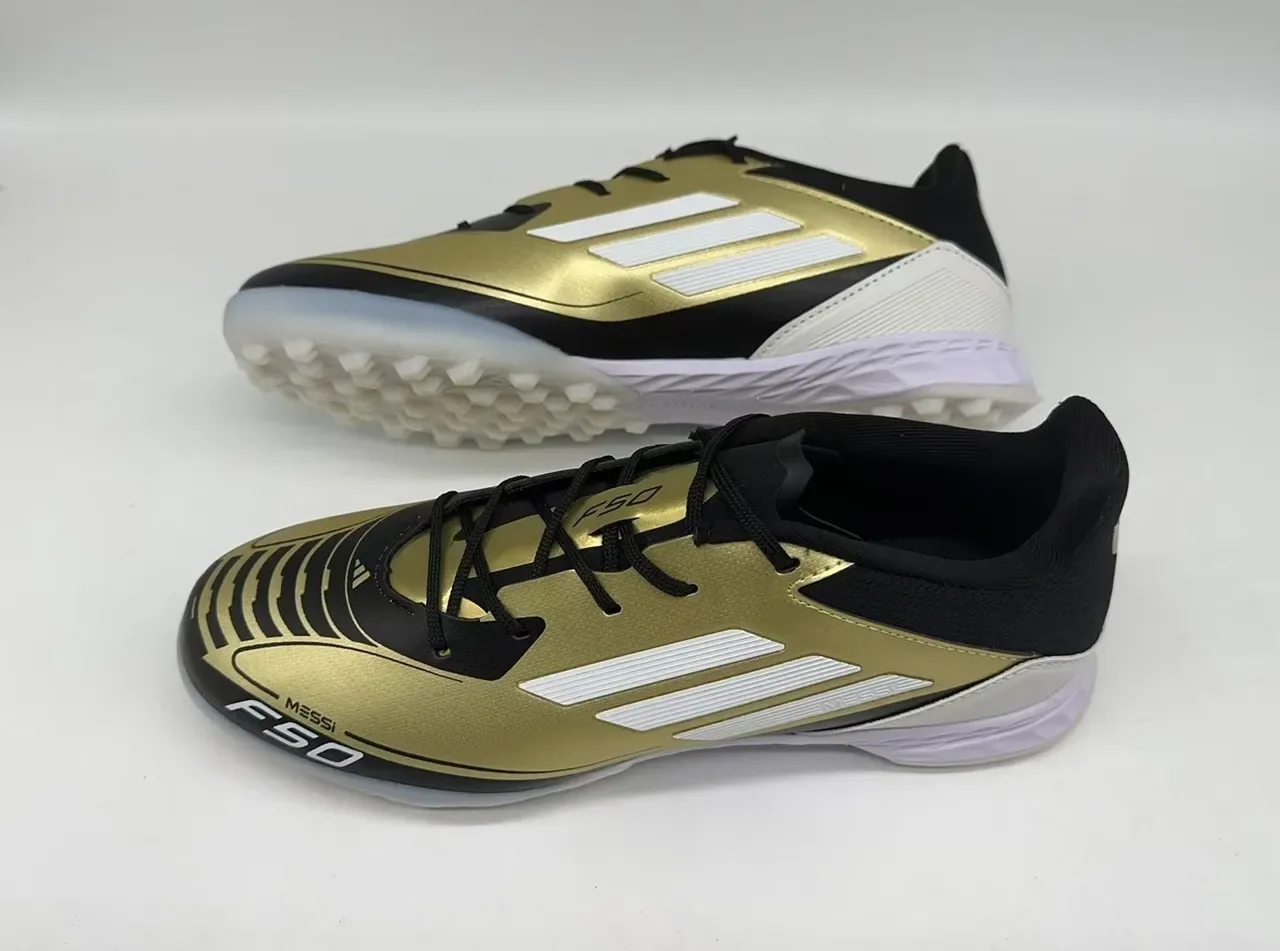 Adidas F50 Messi Gold Black Artificial-Grass Soccer Shoes 4