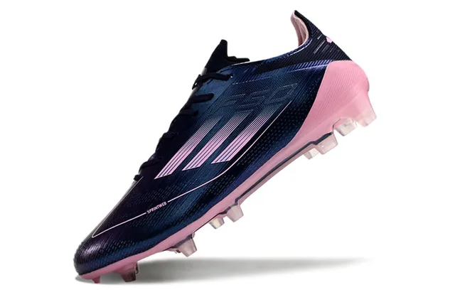 Adidas F50 Navy Pink Low-Cut Lace-Up Sprintweb Cage Overlay Firm-Ground Soccer Shoes 3