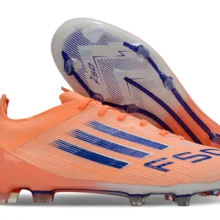 Adidas F50 Orange and Blue Firm-Ground Soccer Shoes