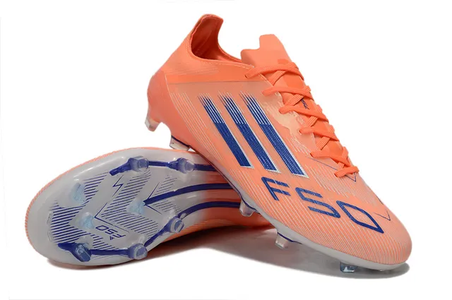 Adidas F50 কমলা ও নীল ফর্ম-গ্রাউন্ড সকার জুতা 4