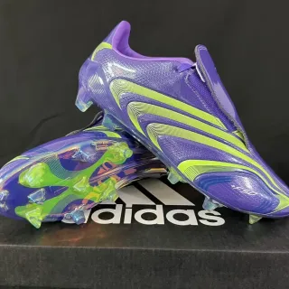 Adidas F50 Purple Green Iridescent Upper Neon Lime Wave Graphics Firm-Ground Soccer Shoes