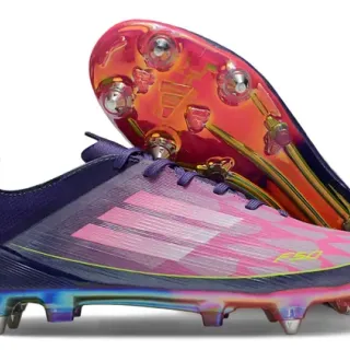 Adidas F50 Purple Pink Low-Cut Synthetic Upper Gradient Overlay Firm-Ground Soccer Shoes