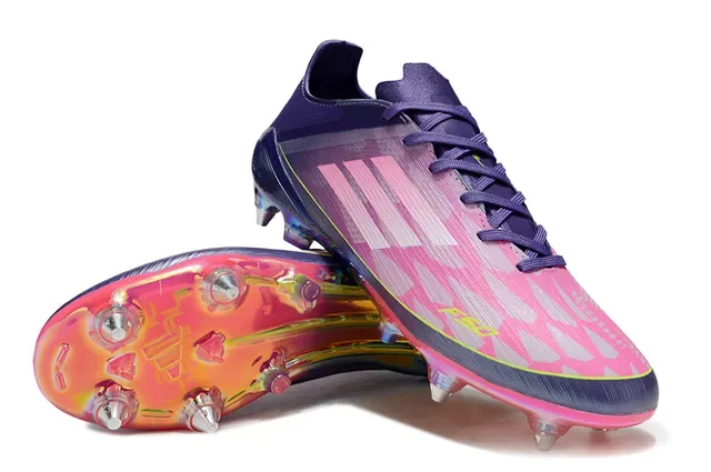 Adidas F50 Violet Rose Low-Cut Synthetic Upper Gradient Overlay Firm-Ground Chaussures de football 4