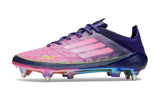 Adidas F50 Violet Rose Low-Cut Synthetic Upper Gradient Overlay Firm-Ground Chaussures de football 7
