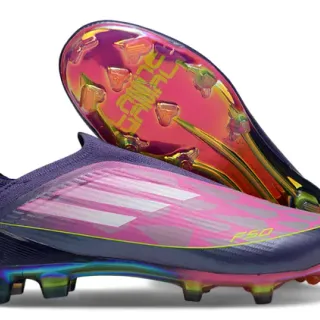 Adidas F50 Purple Pink Neon Iridescent Firm-Ground Soccer Shoes