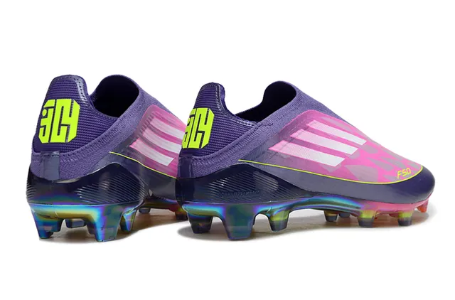 Adidas F50 বেগুনি গোলাপি নিওন ইরিডিসেন্ট Firm-Ground ফুটবল জুতা 13