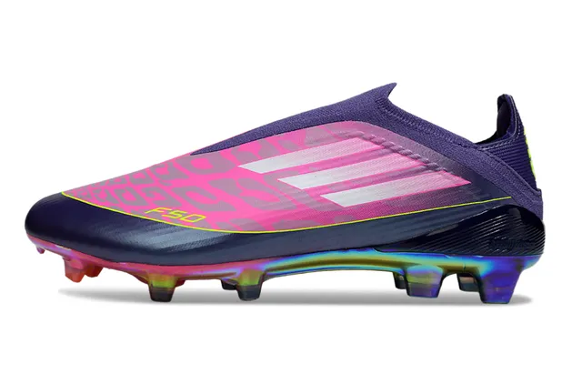 Adidas F50 বেগুনি গোলাপি নিওন ইরিডিসেন্ট Firm-Ground ফুটবল জুতা 15
