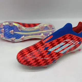Adidas F50 Red Blue Sprintweb Firm-Ground Soccer Shoes