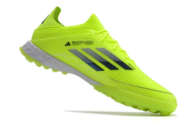 Adidas F50 Turf Jaune Néon Rayures Dégradées Chaussures de Football Pelouse Artificielle 2