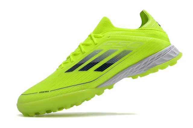 Adidas F50 Turf Jaune Néon Rayures Dégradées Chaussures de Football Pelouse Artificielle 3