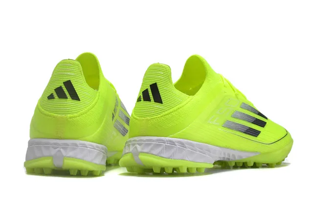 Adidas F50 Turf Jaune Néon Rayures Dégradées Chaussures de Football Pelouse Artificielle 4