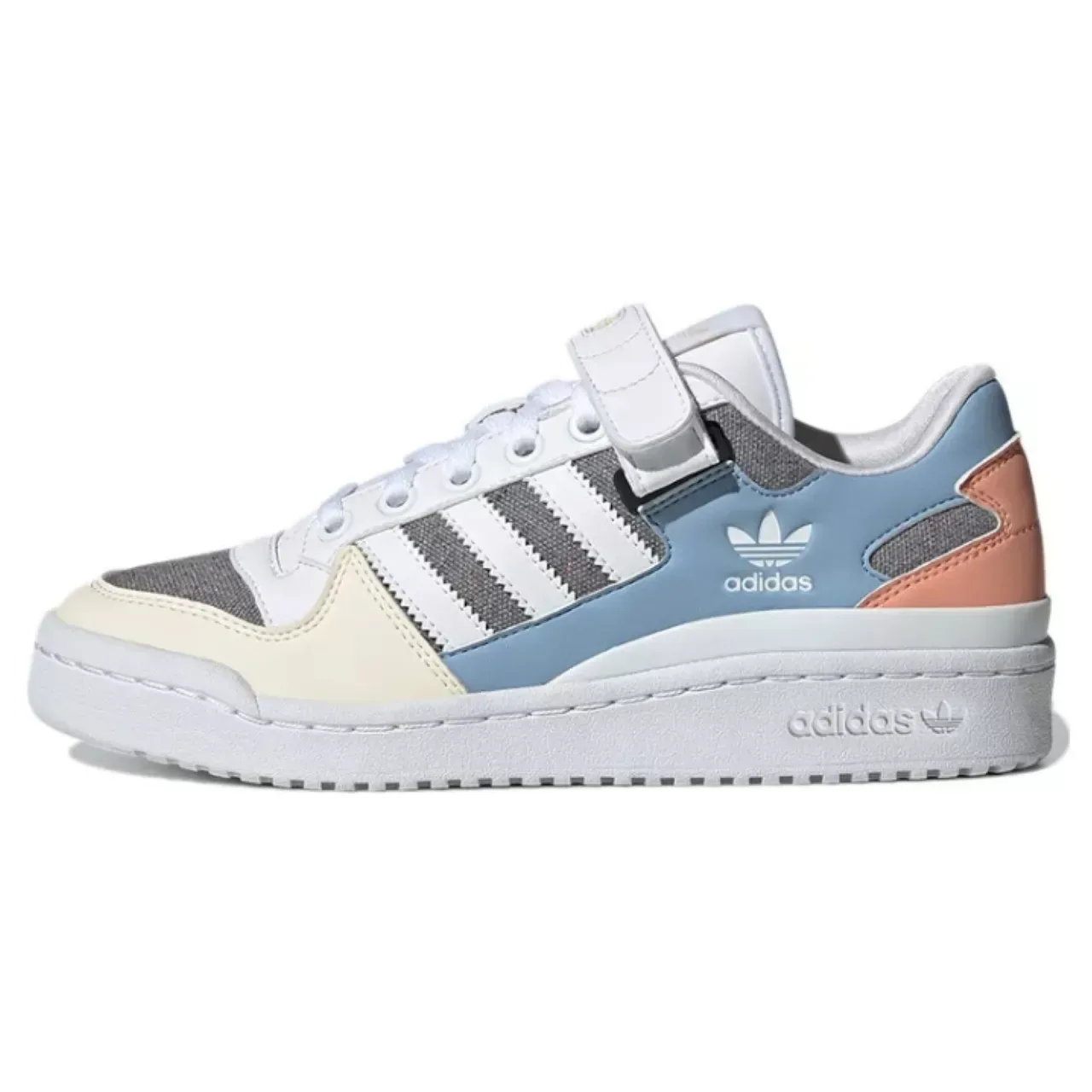 Adidas Forum Low Off-White and Teal Green Lifestyle Sneakers 3
