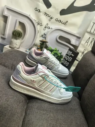 Adidas Forum Low Off-White Pink Lavender Lifestyle Sneakers 9