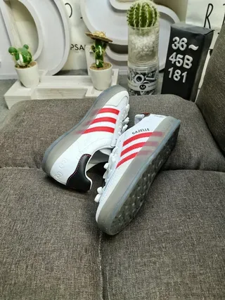 Adidas Gazelle Red and White Lifestyle Sneakers 6