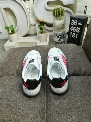 Adidas Gazelle Red and White Lifestyle Sneakers 8