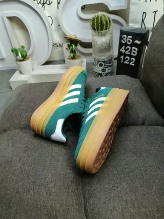 Adidas Gazelle Teal Suede Platform Lifestyle Sneakers 6