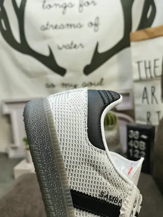 Adidas Gray Black Low-Top Textured Knit Upper Lifestyle Sneakers 3