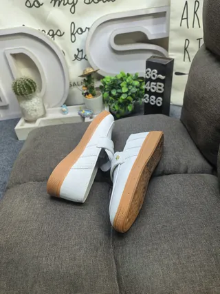 Adidas Gray Brown Suede Upper Padded Strap Loafer 6