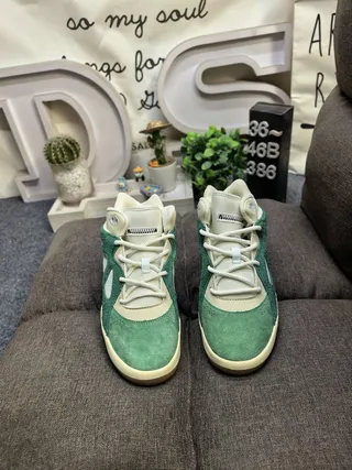 Adidas Green Beige Suede And Cream Textile Triangular Cutout Overlays Lifestyle Sneakers 10