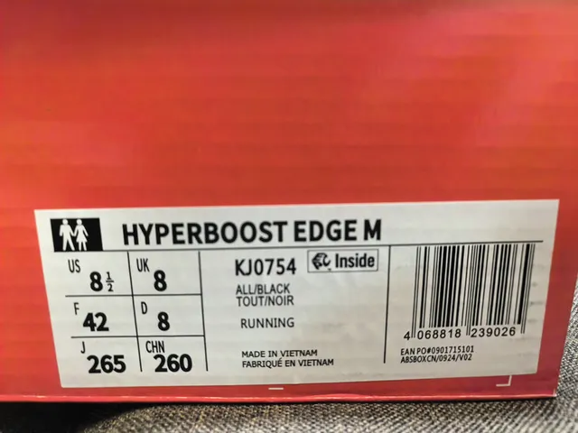 Adidas Hyperboost Black and Gray Chunky Sneakers 22