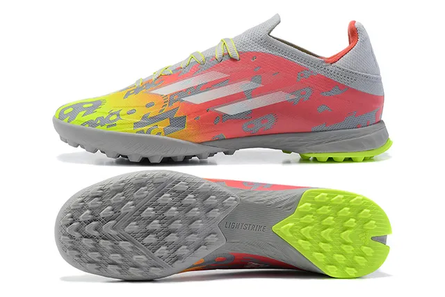 Adidas Multicolore Coupé Bas Haut Synthétique Impression Graphique Graduée Chaussures de Football Pelouse 9